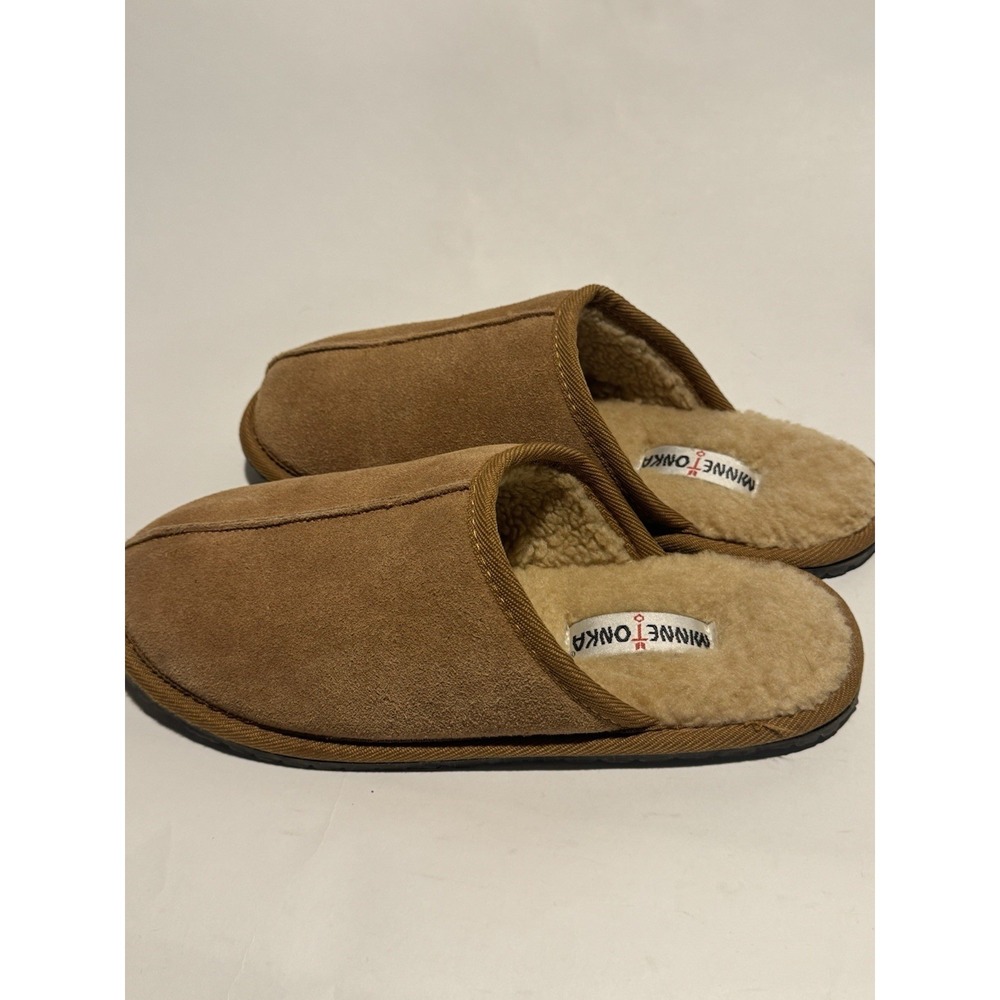 Minnetonka Taylor Mens Clog Slipper Size 10 Cinnamon